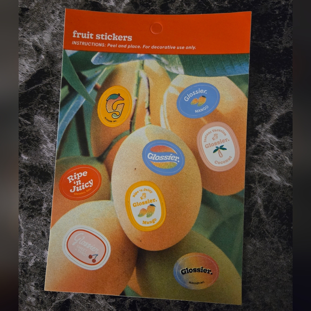 Glossier Fruit Sticker Set - Multicolor